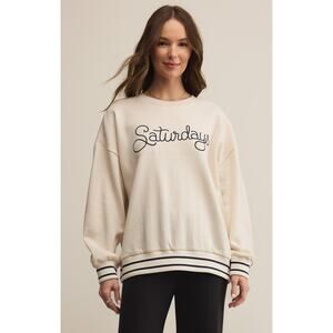Z Supply Oversized Saturdays Sweatshirt - Crystal NWT VARIOUS SIZES